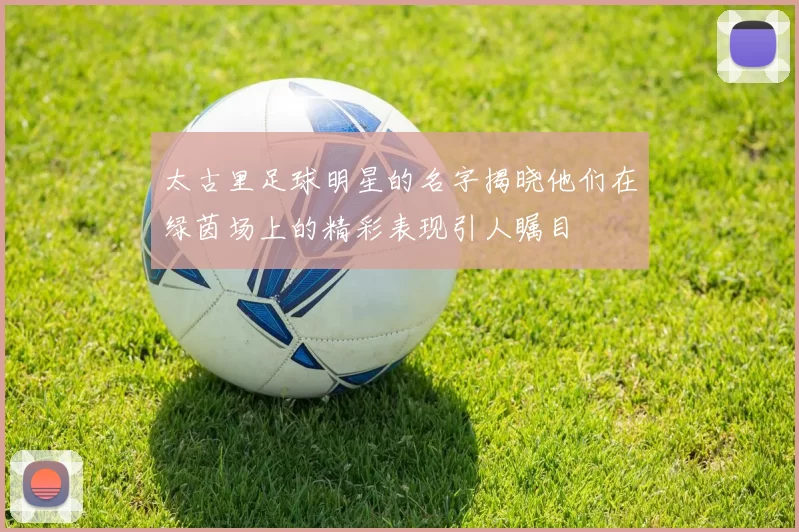 太古里足球明星的名字揭晓他们在绿茵场上的精彩表现引人瞩目