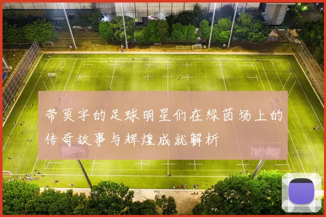 带莫字的足球明星们在绿茵场上的传奇故事与辉煌成就解析